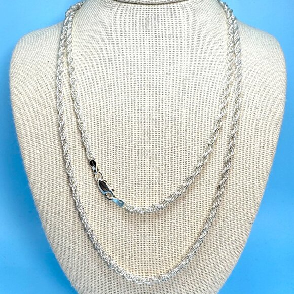 Milor Sterling Silver 925 Italy 2mm Thick Rope Chain 30 Long Lobster Claw